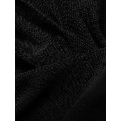 Saint Laurent semi-sheer one-sleeve long dress