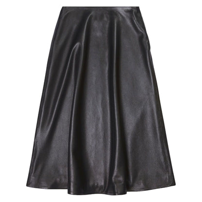 Balenciaga leather midi skirt