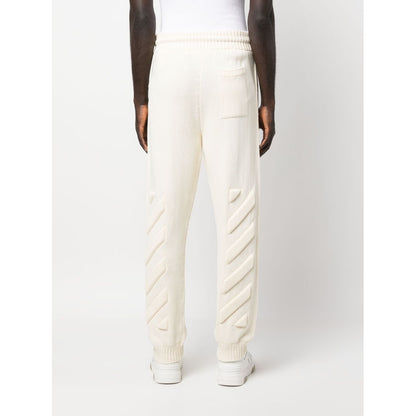 Off White Diag-stripe knitted track pants