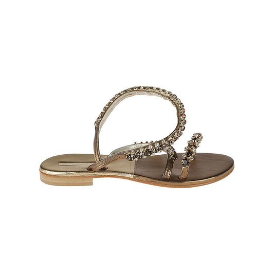 Emanuela Caruso Sandals Golden Sandals Emanuela Caruso Dim Gray