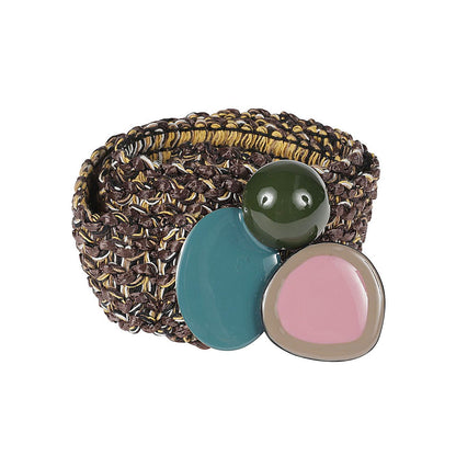 Exquisite J Raffia belt