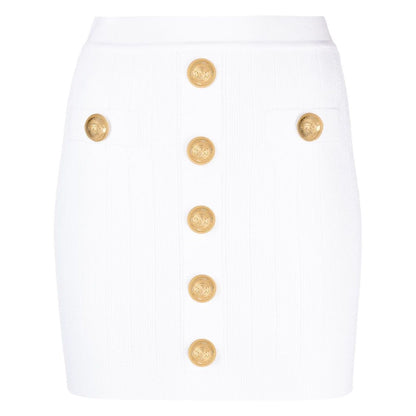 Balmain Ribbed-knit mini skirt Skirts