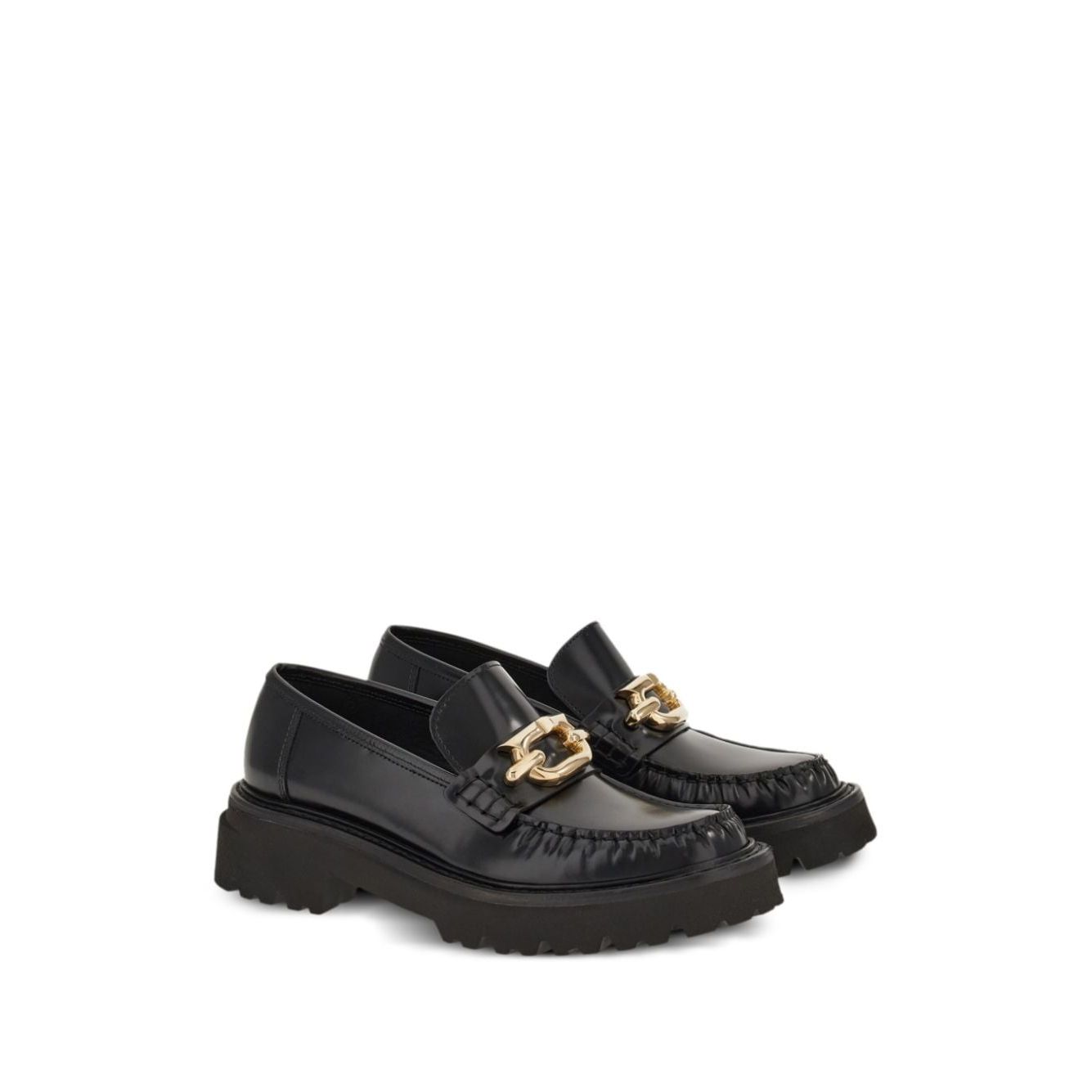 Ferragamo Gancini-buckle Leather Loafers