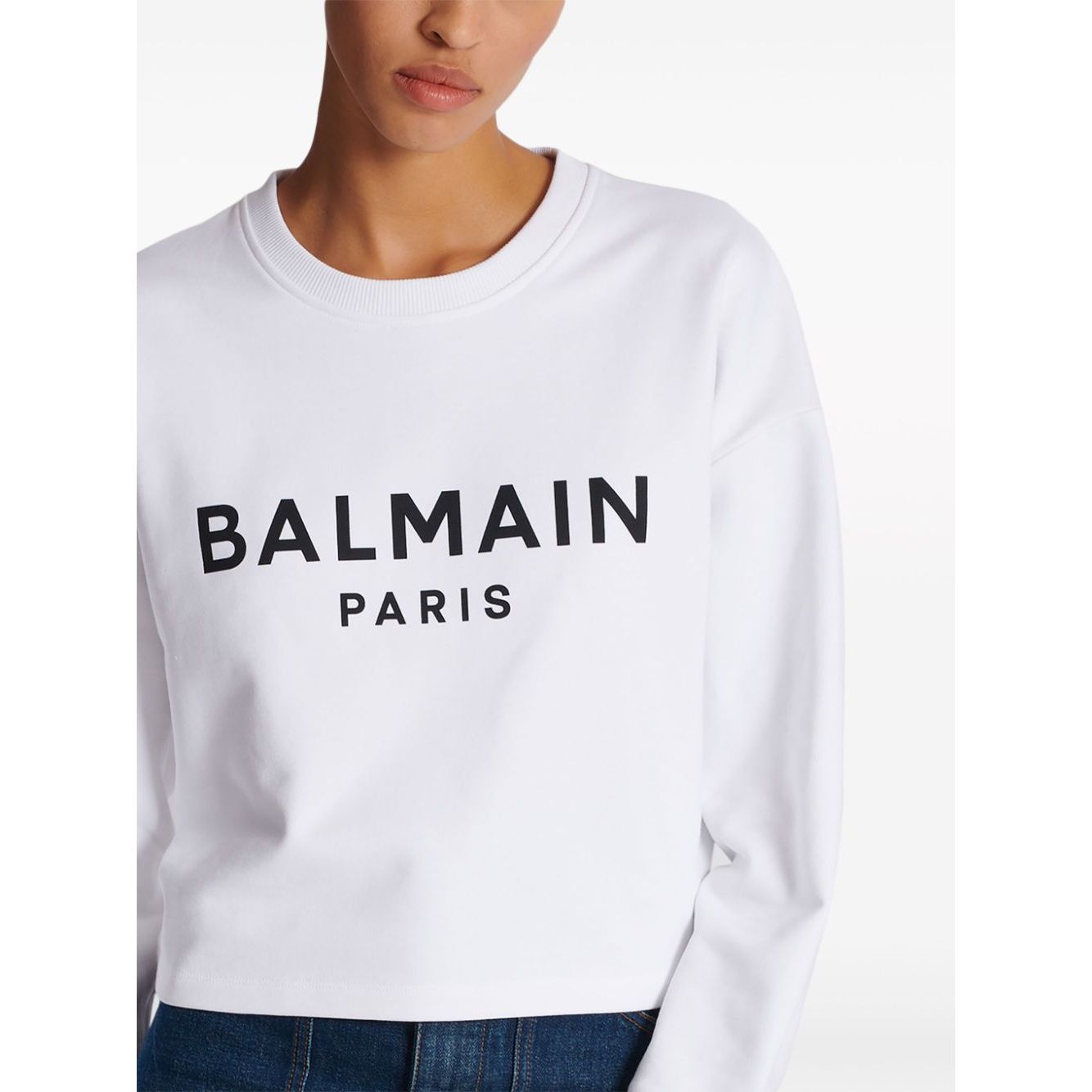 Balmain Logo-print cotton sweatshirt Topwear
