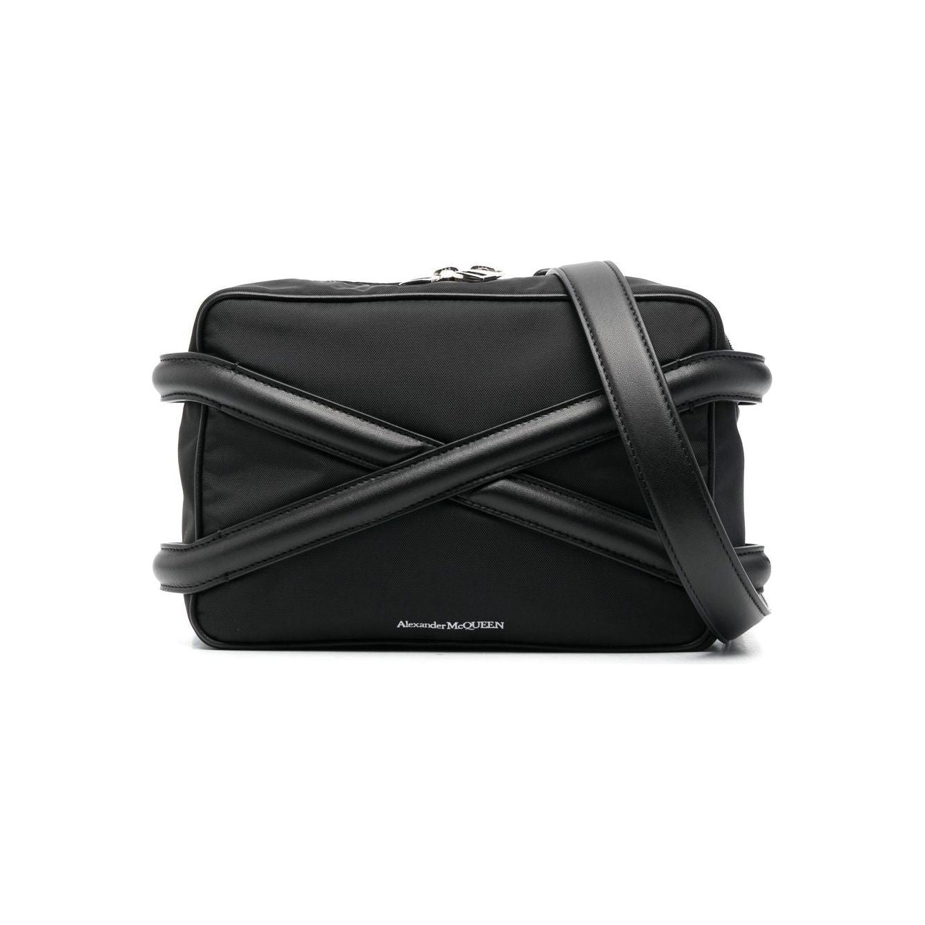 Front view with bag zipped and handles upright.