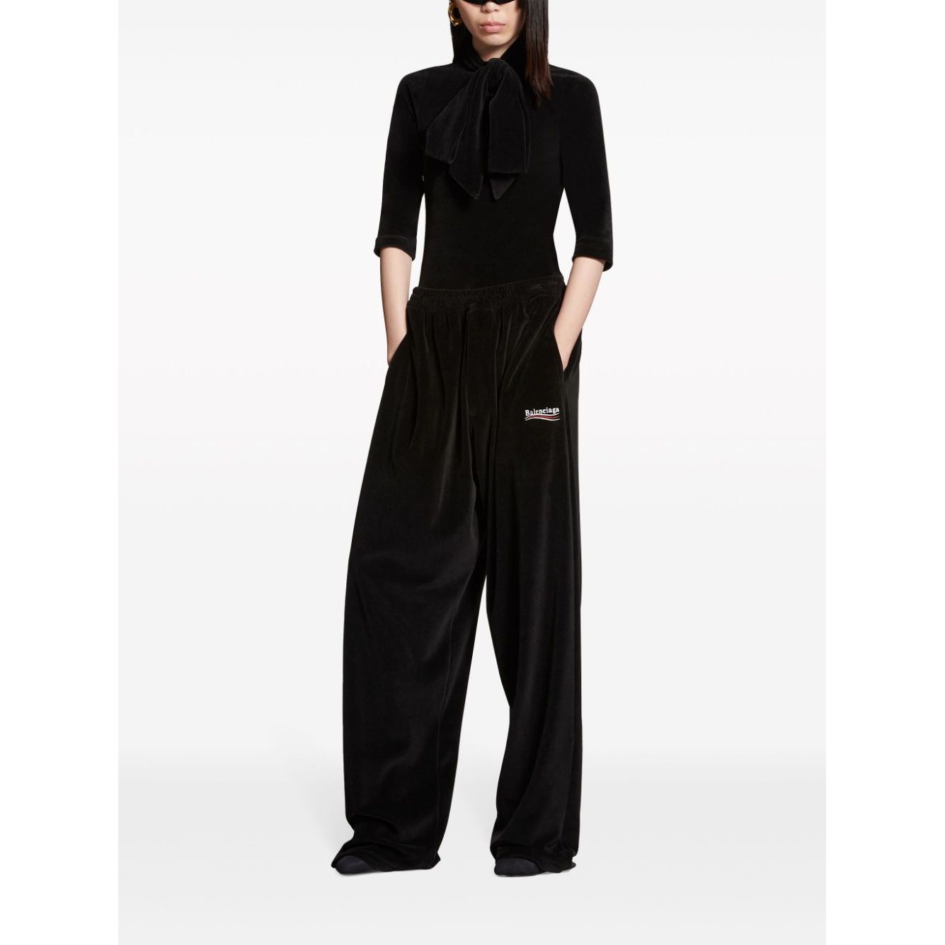 Balenciaga logo embroidered track pants