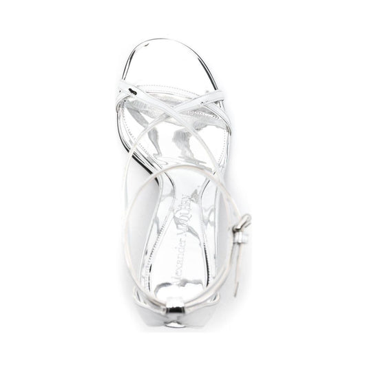 Alexander McQueen Twisted Armadillo 95mm patent sandals Sandals Alexander Mcqueen Lavender