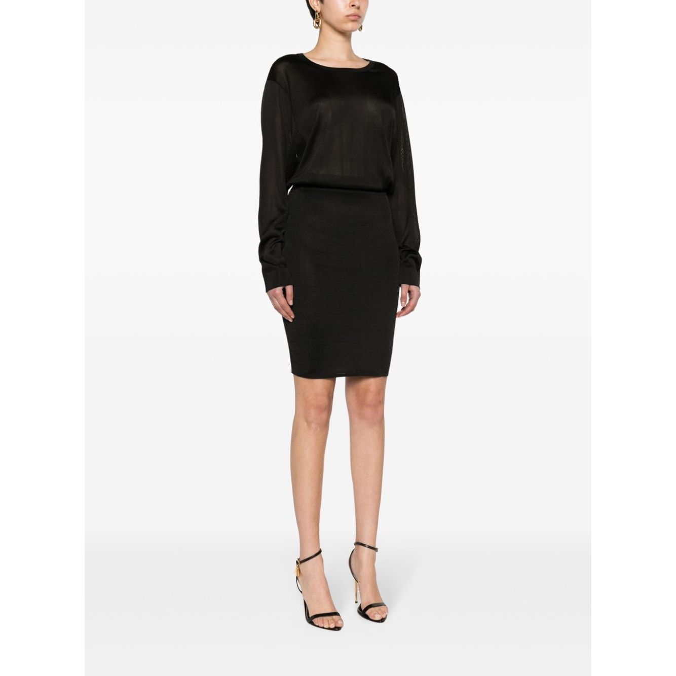 Saint Laurent open-back knitted dress