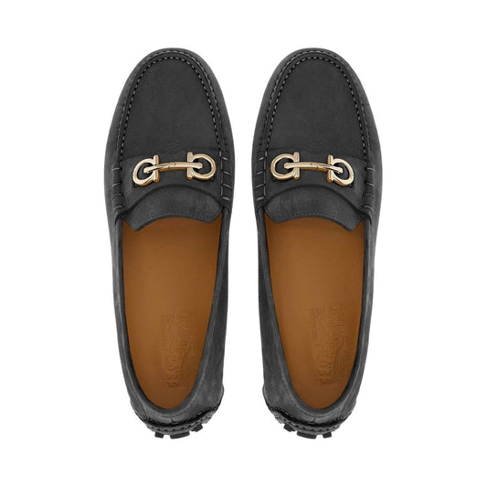 Ferragamo Double Gancini Moccasins Moccasins Ferragamo Dark Slate Gray