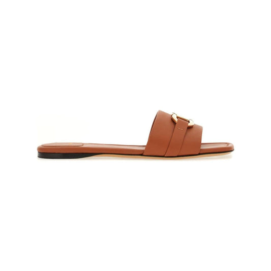 Ferragamo 40mm Gancini-buckle Leather Slides Sandals Ferragamo Sienna