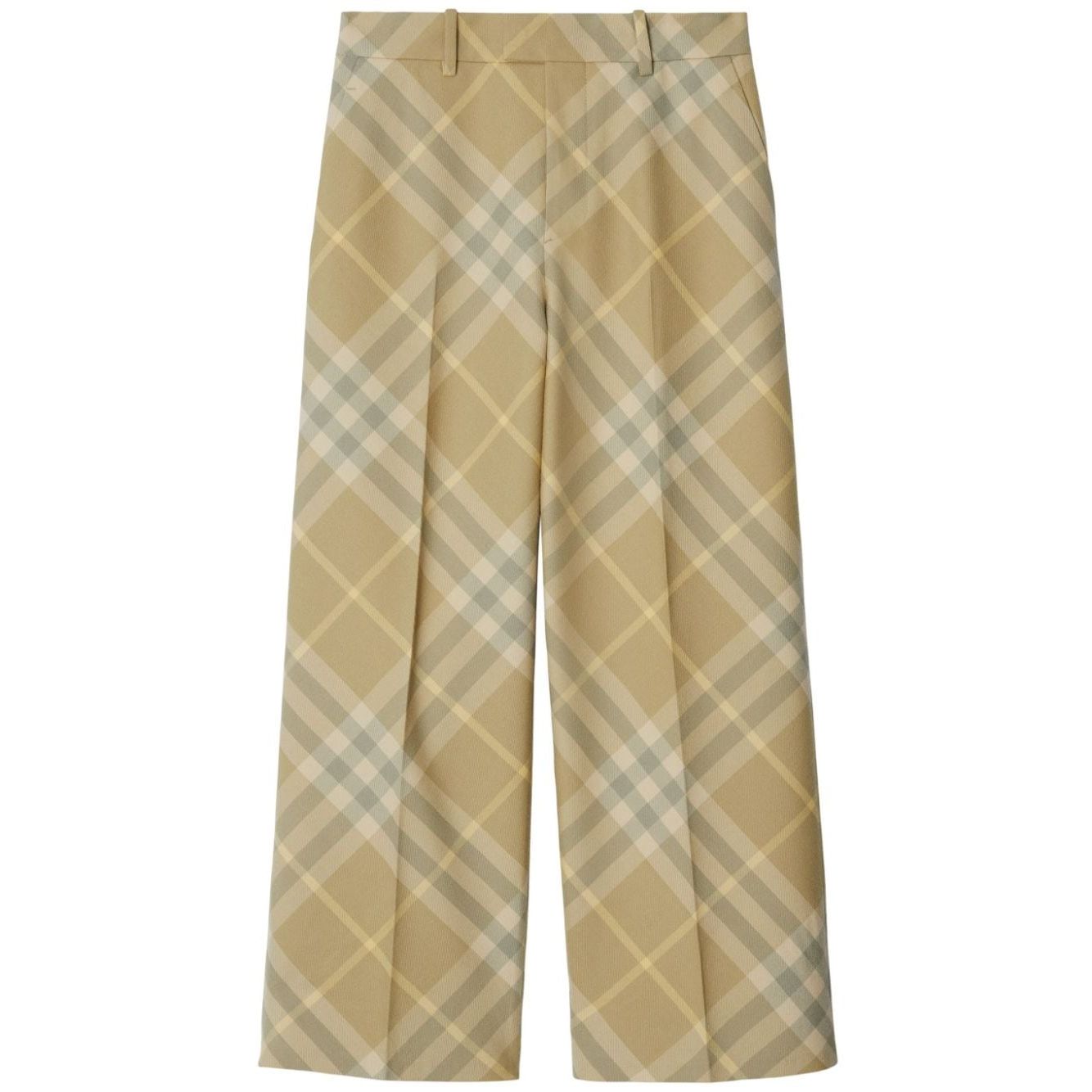 Burberry check-print tailored wool trousers
