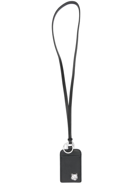 MAISON KITSUNE' Wallets Black Small Leather Goods Maison Kitsune Dark Slate Gray