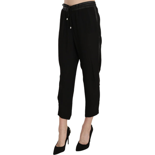 Guess Chic High Waist Cropped Pants in Elegant Black Jeans & Pants Guess Tan