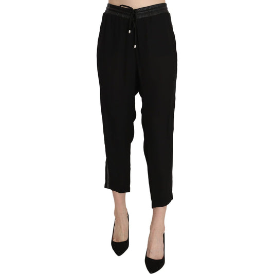 Guess Chic High Waist Cropped Pants in Elegant Black Jeans & Pants Guess Black