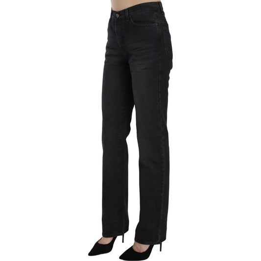 Just Cavalli Elevate Your Style: Chic Black High Waist Denim Jeans & Pants Just Cavalli Black