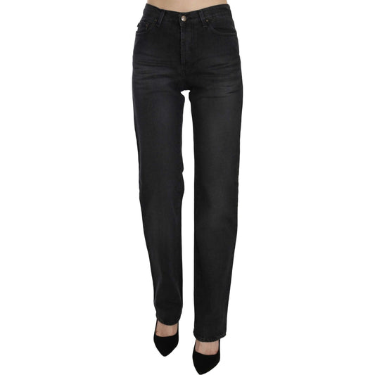 Just Cavalli Elevate Your Style: Chic Black High Waist Denim Jeans & Pants Just Cavalli Black