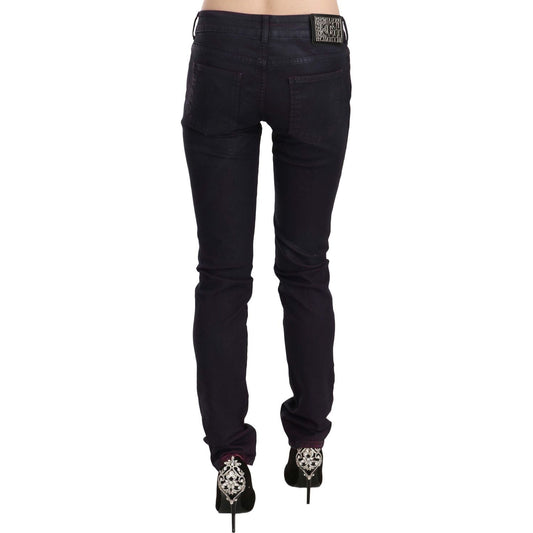 Just Cavalli Chic Black Low Waist Skinny Denim Jeans & Pants Just Cavalli Black