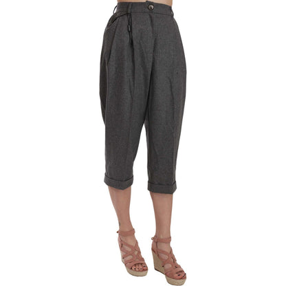 Dolce & Gabbana Wool Cropped Trouser Pleated Pant