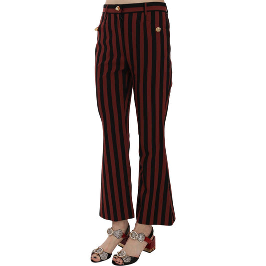 Dolce & Gabbana Elegant Cropped Flared Trousers Dolce & Gabbana Black