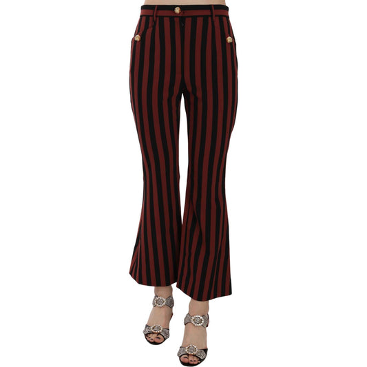 Dolce & Gabbana Elegant Cropped Flared Trousers Dolce & Gabbana Black