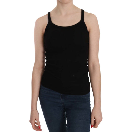 PINK MEMORIES Chic Sleeveless Spaghetti Strap Top PINK MEMORIES Black
