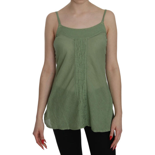 PINK MEMORIES Emerald Silk Spaghetti Strap Tank Top PINK MEMORIES Dim Gray