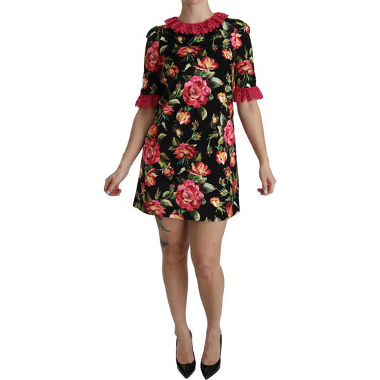 Dolce & Gabbana Elegant Floral Lace A-Line Mini Dress Dolce & Gabbana Sienna