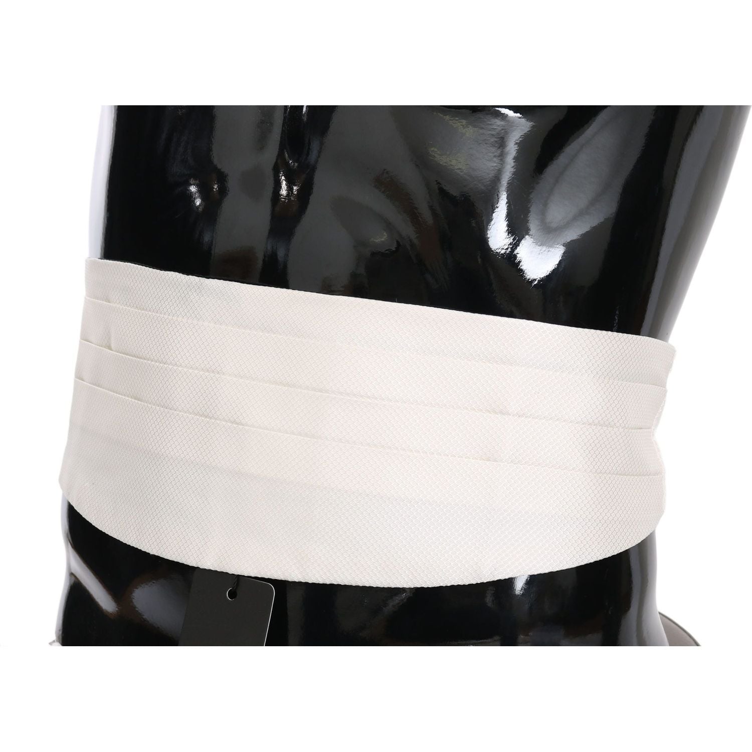 حزام كتف أنيق من الحرير الأبيض من دولتشي آند غابانا