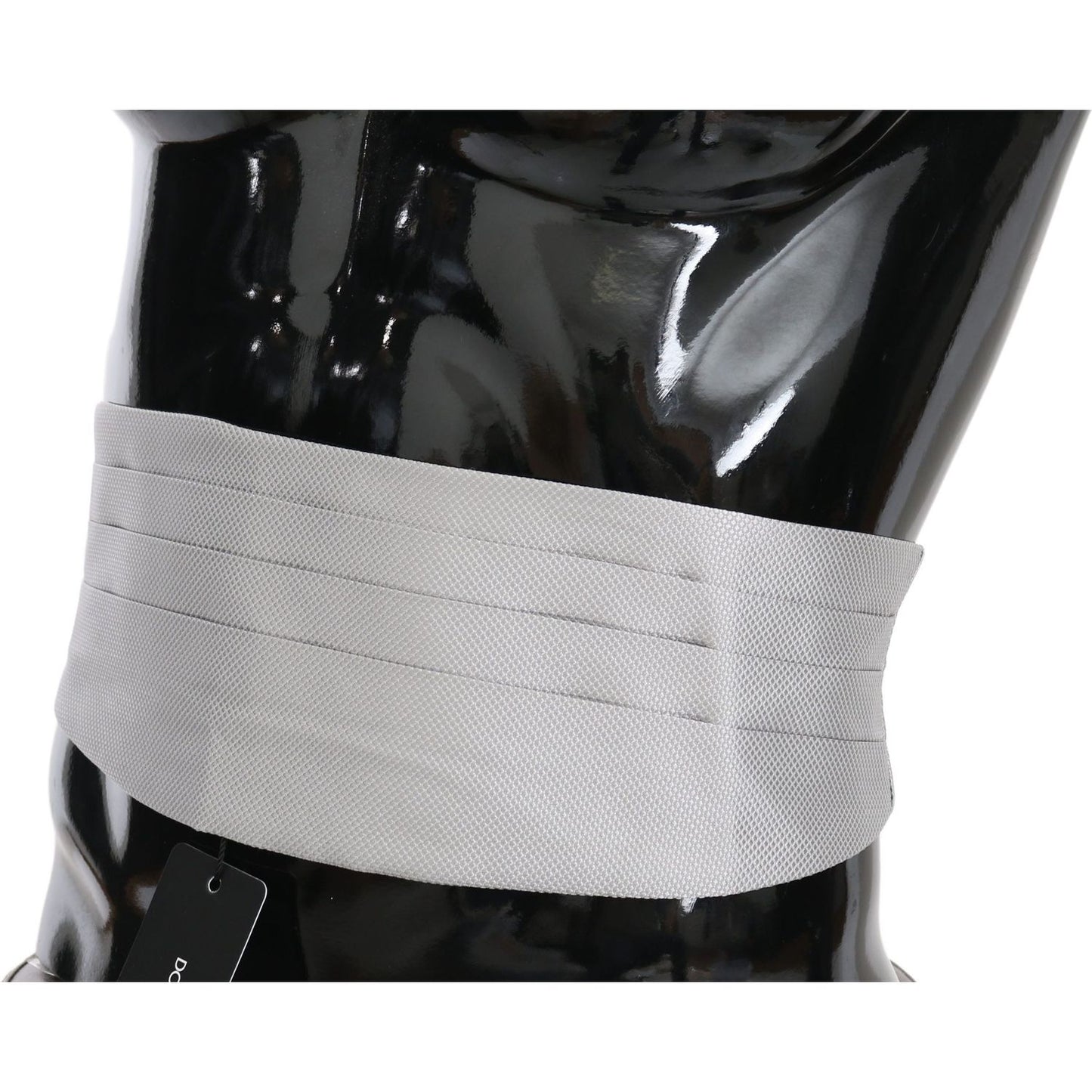 Dolce & Gabbana Gray Men Waist Belt 100% Silk Cummerbund