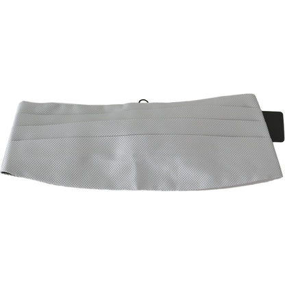 Dolce & Gabbana Gray Men Waist Belt 100% Silk Cummerbund