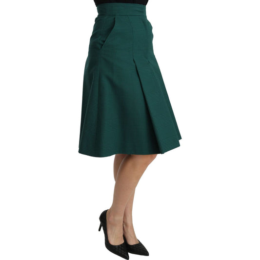 Dolce & Gabbana Elegant High Waist Knee Length Skirt Dolce & Gabbana Dark Slate Gray