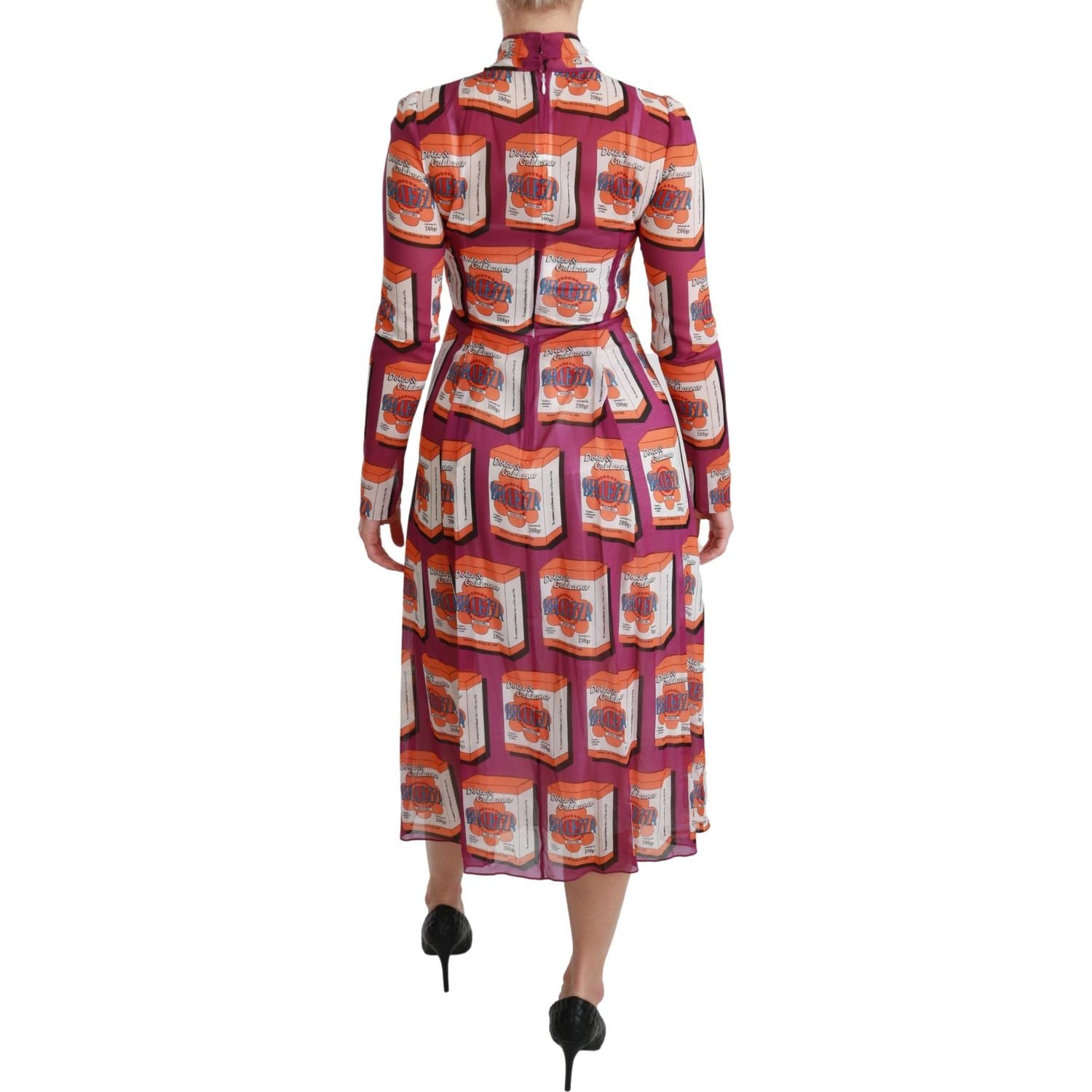 فستان دولتشي آند غابانا الأنيق من الحرير بطبعات بيليزا