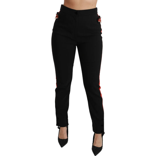 Dolce & Gabbana Chic High Waist Skinny Pants in Black Dolce & Gabbana Black