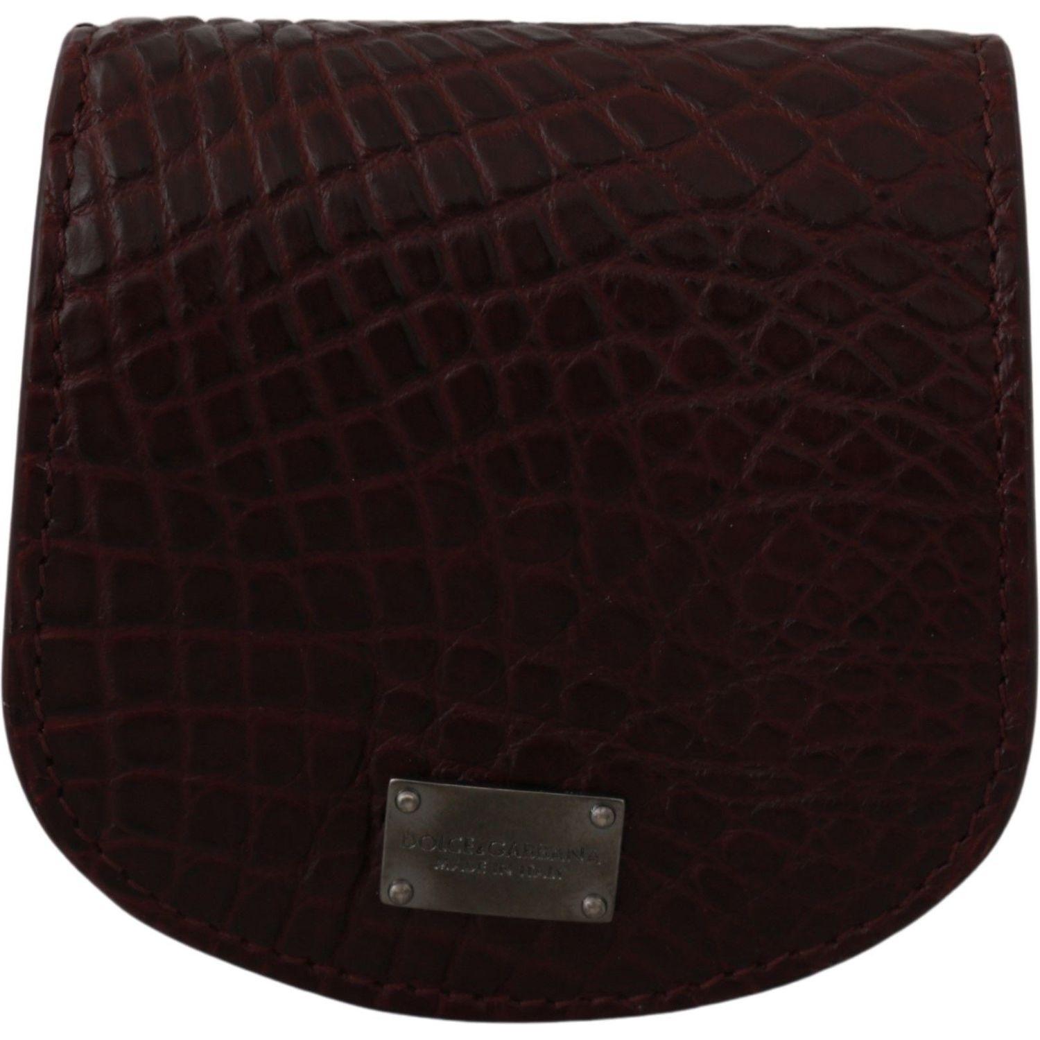 Dolce & Gabbana Brown Exotic Skin Pocket Condom Case Holder