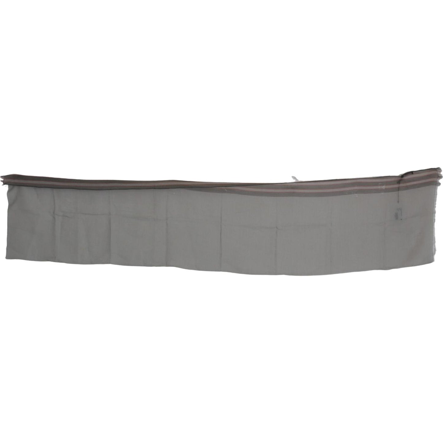 Costume National Gray Fringe Neck Wrap Cotton Scarf Scarves