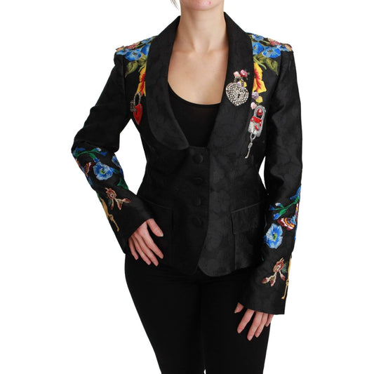 Dolce & Gabbana Enchanted Sicilian Brocade Blazer Dolce & Gabbana Black