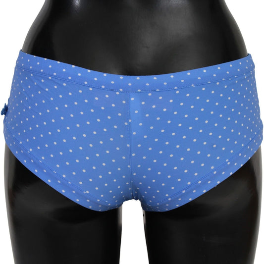 Ermanno Scervino Chic Blue Dotted Designer Bikini Set Ermanno Scervino Black