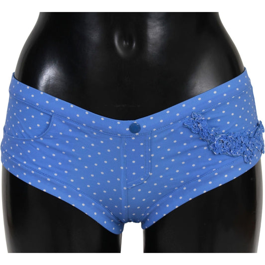 Ermanno Scervino Chic Blue Dotted Designer Bikini Set Ermanno Scervino Black