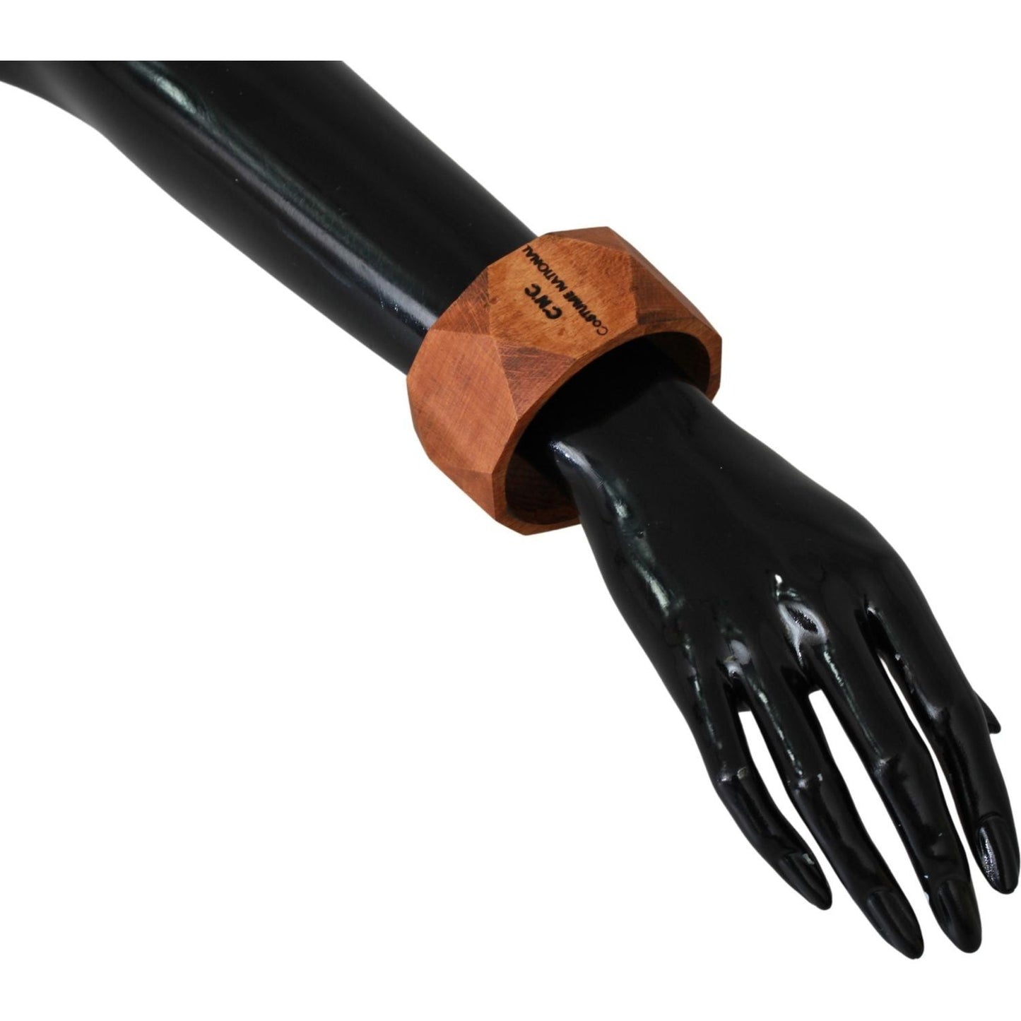 Costume National Brown Wooden Branded Bracelet Bracelet