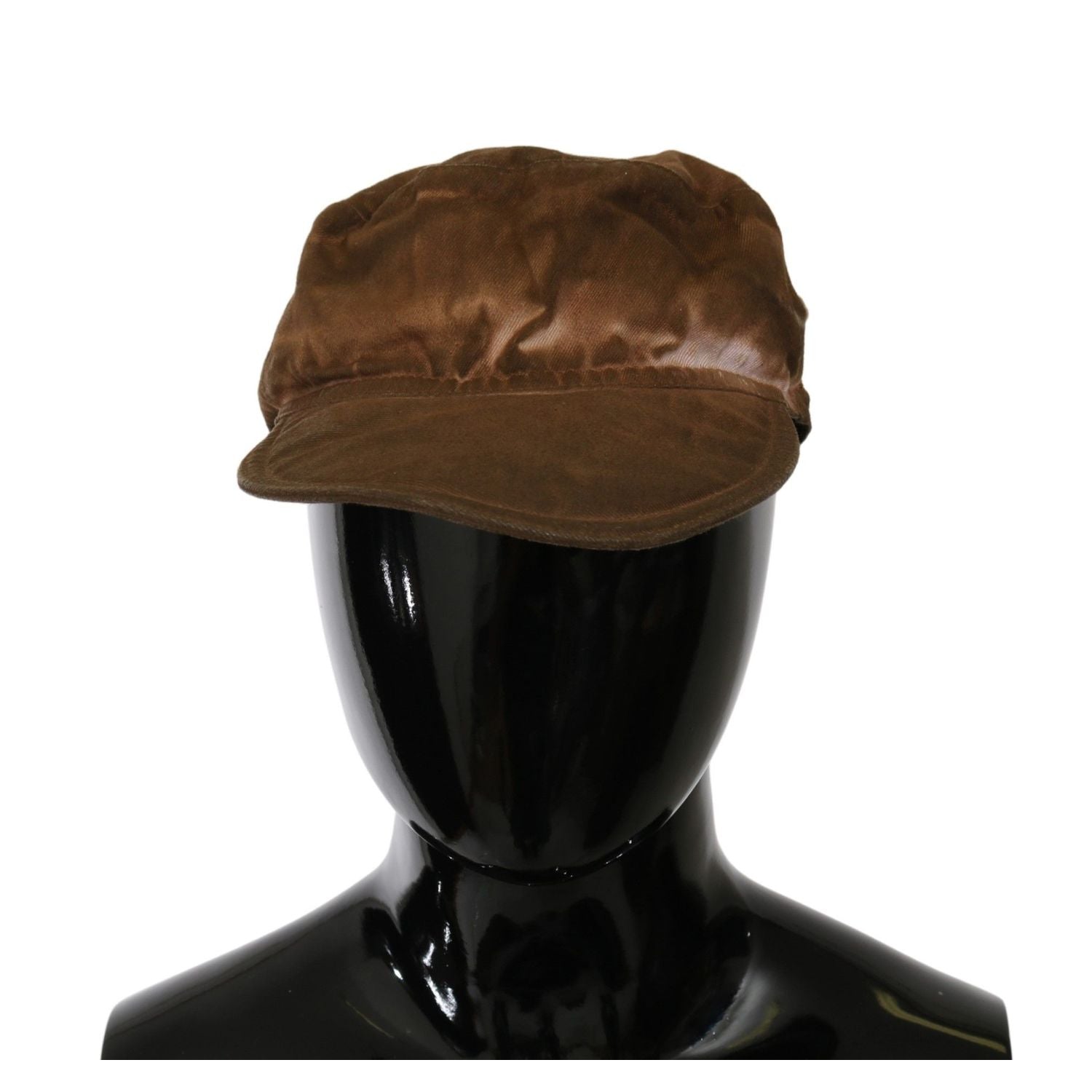 Costume National Brown Newsboy Beret Cabbie Fedora Hat