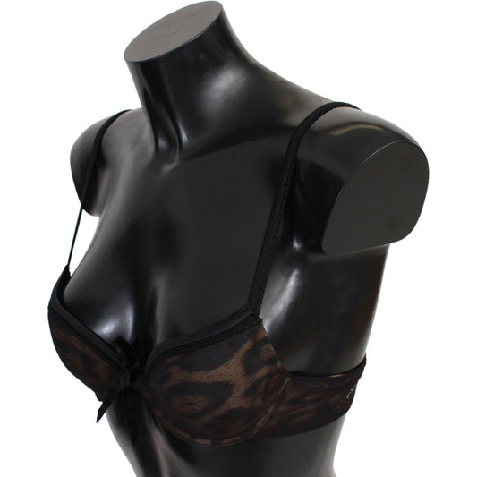 Roberto Cavalli Sultry Leopard Push-Up Bra Roberto Cavalli Black