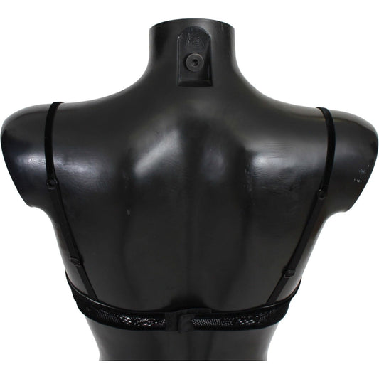 Ermanno Scervino Sleek Black Mesh Balconcino Bra Ermanno Scervino Dark Slate Gray