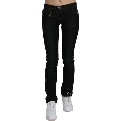 Costume National Black Mid Waist Skinny Denim Cotton Jeans Jeans & Pants
