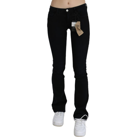 Costume National Chic Black Slim Fit Low Waist Denim Jeans & Pants Costume National Gray