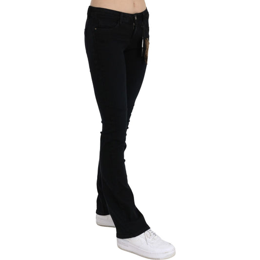 Costume National Chic Black Slim Fit Low Waist Denim Jeans & Pants Costume National Light Gray