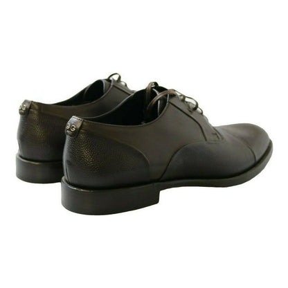 Dolce & Gabbana Brown Leather Laceups Dress Mens Shoes