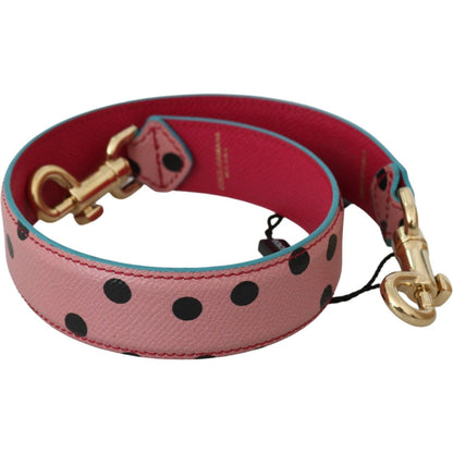 Dolce & Gabbana Pink Polka Dot Leather Shoulder Strap