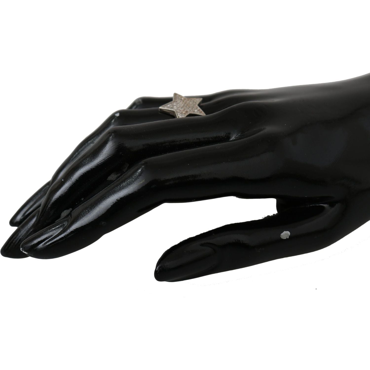 خاتم نيالايا شيك فضي مرصع بالكريستال للنساء