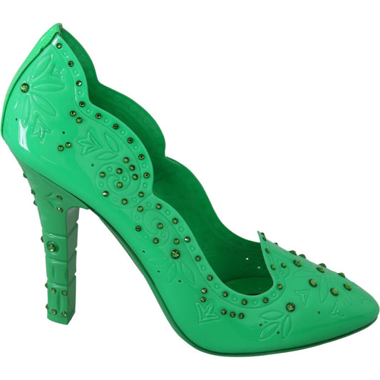 Dolce & Gabbana Enchanting Crystal Cinderella Pumps Dolce & Gabbana Medium Sea Green