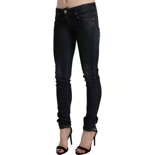 Acht Chic Low Waist Skinny Black Jeans Jeans & Pants Acht Black